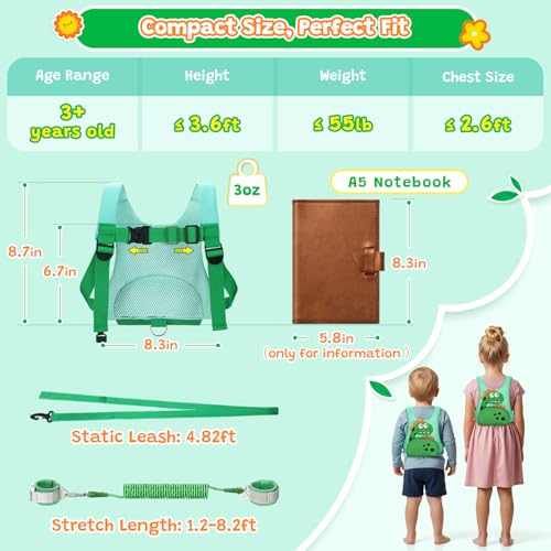 3 in 1 Toddler Harness Leash with Key Lock for Boys Girls