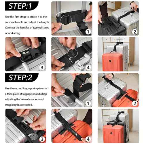 2 Pack Luggage Connector Straps
