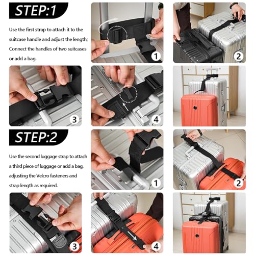 2 Pack Luggage Connector Straps