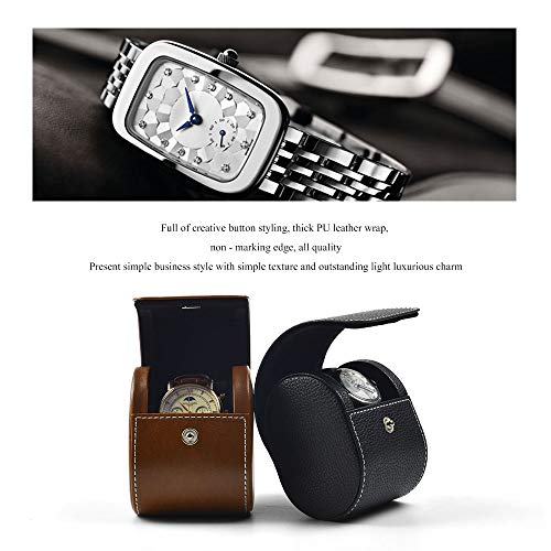 Luxury Leather Watch Storage Box Travel Single Watch Case Watch Gift Box for Christmas Anniversary Birthday
