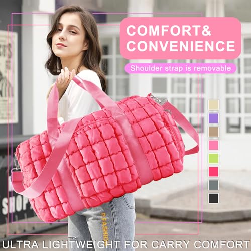 Quilted Travel Duffle Bag Gym Bag for Women