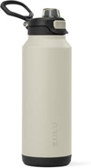 ZULU Powerfill Pro 40oz Stainless Steel Water Bottle with Quick Fill Lid, Triple Walled Vacuum Insulated Metal, Leak Proof Locking Lid, Sip and Chug, Reusable BPA Free, Ash - Roamly