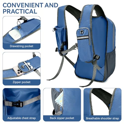 15L Small Hiking Backpack for Men Women Lightweight Packable Backpack Foldable Casual Daypack for Camping Travel Outdoor
