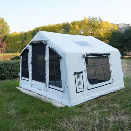 Large Luxury Inflatable Canvas Tent for Camping with Stove Jack