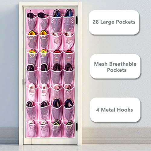 28 Pocket Over The Door Shoe Organizer
