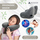 Inflatable Travel Pillow for Airplanes with Comfort Hood
