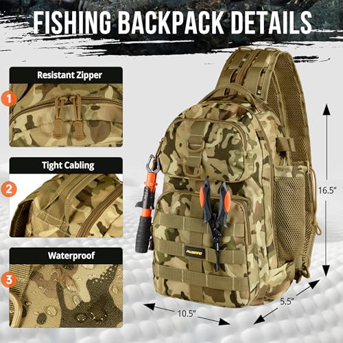 Fishing Backpack with Fishing Rod &Reel Combos