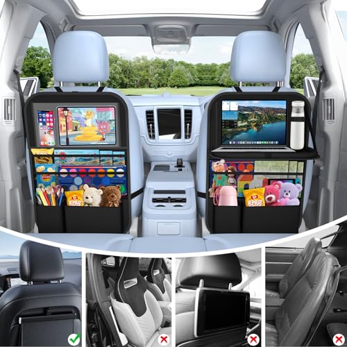 1 Pack Car Backseat Organizer with Tray