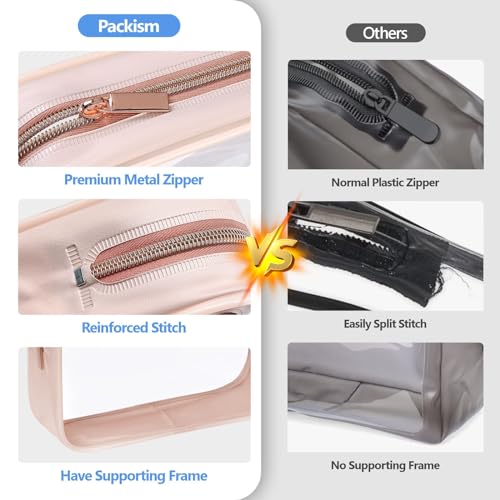 Clear Makeup Bag Travel (4 Count)