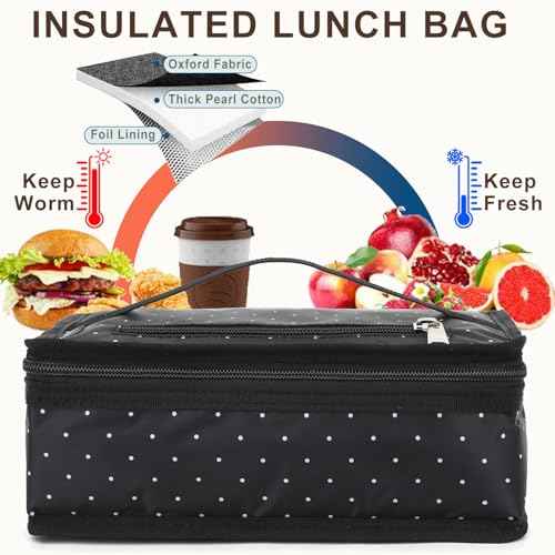 Small Insulated Lunch box Portable Soft Bag Mini Cooler Thermal Meal Tote Kit with Handle for Work