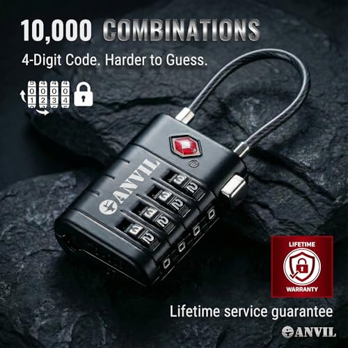 TSA Approved Luggage Locks with Search Alert Indicator (2 Count)