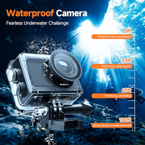 SVGo2 4K Underwater Camera with Floating Selfie Stick for Snorkeling