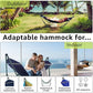 Ultimate Relaxation Portable Hammock Stand with Cotton Canvas Net