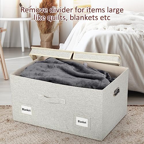 Storage Bins with Lids Fabric Closet Organizers Cubes Office Organization