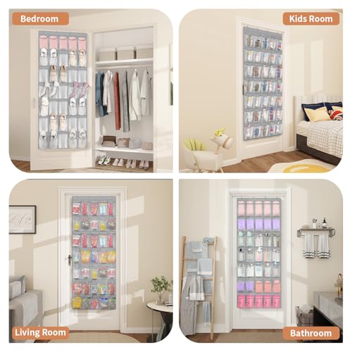 35 Large Pockets Over The Door Shoe Organizer