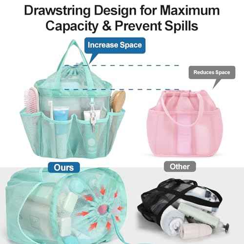 Mesh Shower Caddy Portable with Drawstring
