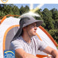 UPF 50+ Sun Hats for Men Women Wide Brim Fishing Hat with Neck Flap Summer Beach Safari UV Protection Bucket Hat Gardening Dark Grey