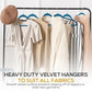 Premium Velvet Hangers 50 Pack Ultra Thin Non Slip Adult Felt Space Saving Slim Suit Hanger for Closet Heavy Duty Coat Pants Jackets Dress Hangers 360° Swivel Hook Hold Upto 10 lbs Blue (50 Count)