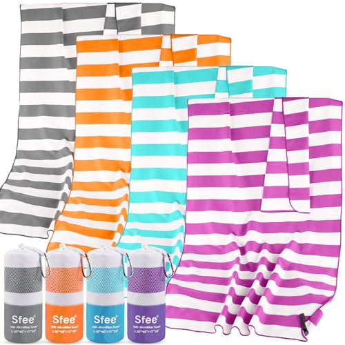 2 in 1 Microfiber Oversized Beach Towel (2 Count)
