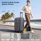 24 Inch Checked Luggage Hardside Suitcase Top Opening