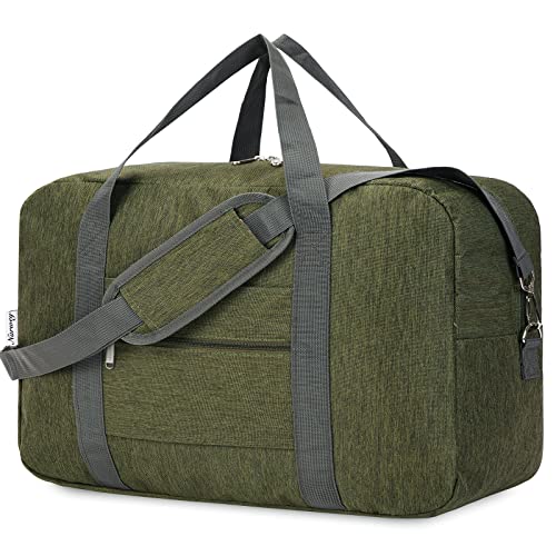 For United Airlines Foldable Carry on Bag 22x14x9 Travel Duffel Bag Packable luggage Duffle for Women and Men 40L