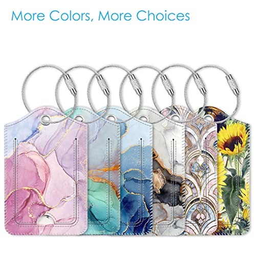 Luggage Tags Privacy Cover ID Label for Travel Bag Suitcase (2 Count)