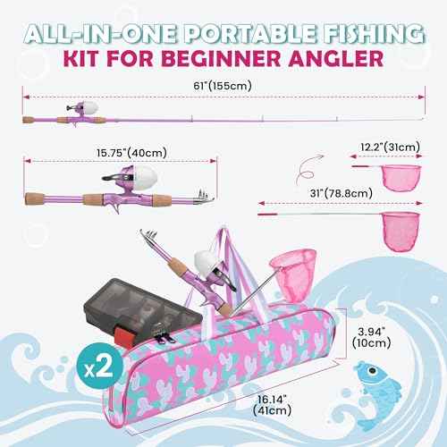 Kids Fishing Pole 2 Pack (2 Count)