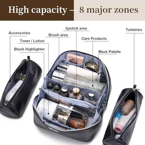 Travel Makeup Bag Cosmetic Bags for Women (3 Count)