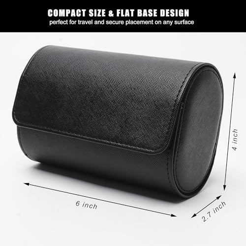 Longjet Watch Roll Travel Case for Men Portable Watches Organizer Box