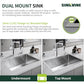 22-Inch Drop-In Kitchen Sink Stainless Steel Top Mount Single Bowl
