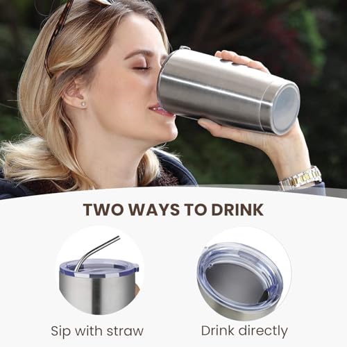 20oz Tumbler 8 Pack Double Wall Vacuum Insulated Travel Mug Bulk (8 Count)