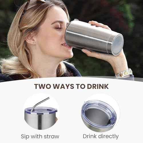 20oz Tumbler 12 Pack Double Wall Vacuum Insulated Travel Mug Bulk (12 Count)