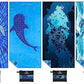 4 Pack Microfiber Beach Towel Oversized 71x32 Blue Multipack Bulk (4 Count)