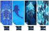 4 Pack Microfiber Beach Towel Oversized 71x32 Blue Multipack Bulk (4 Count)