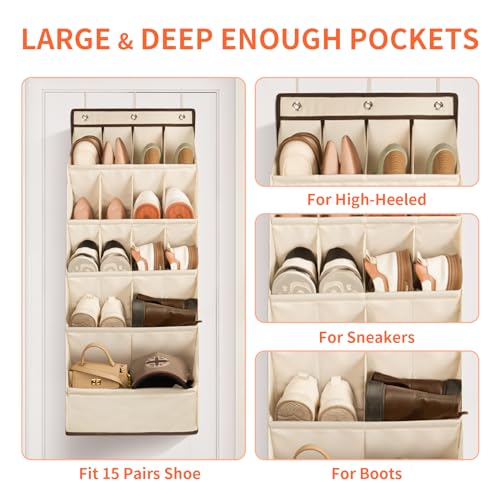 1 Pack Over the Door Shoe Organizers