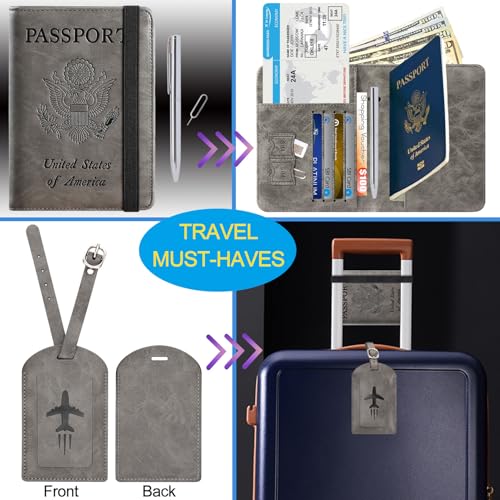 Passport Holder With Luggage Tag (4 Count)