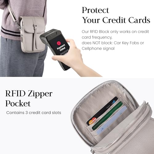 Genuine Leather Small Crossbody Bags for Women Cell Phone Purse