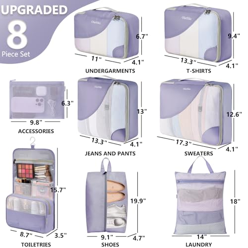 Packing Cubes for Travel (8 Count)