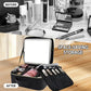 Travel Makeup Bag with LED Mirror and Light Travel Makeup Case Cosmetic Organizer Portable Cosmetic Brush Organizer Bag with Adjustable Dividers for Cosmetics Makeup Brushes Toiletry