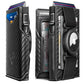 Men Airtag Leather Wallet Metal Case Money Clip
