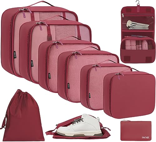10 Set Packing Cubes Various Sizes Packing Organizer for Travel Accessories Luggage Carry On Suitcase