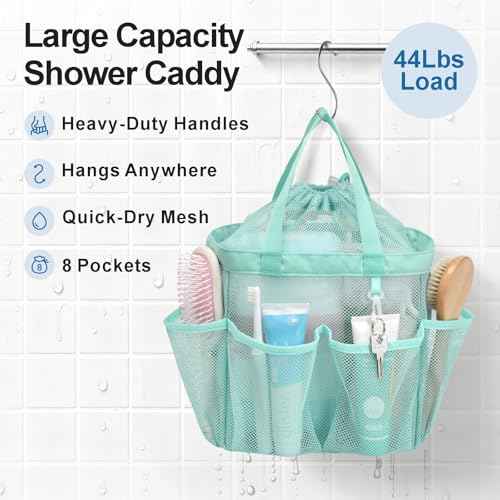 Mesh Shower Caddy Portable with Drawstring