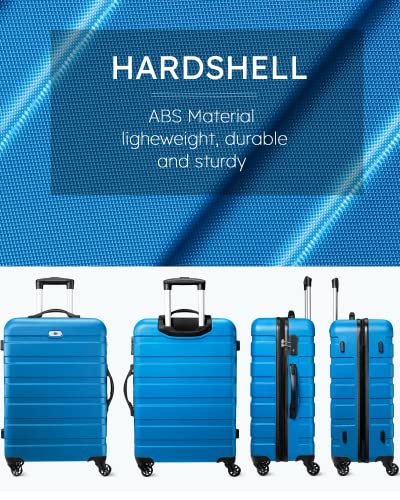 Luggage 3 Piece Sets Hard Shell Luggage Set with Spinner Wheels (3 Count)
