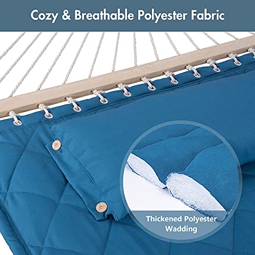 Double Hammock with 12 Feet Heavy Duty Steel Stand Combo