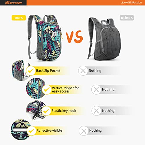 Small Daypack 10L Hiking Backpack Packable Lightweight Travel Day Pack for Women Men