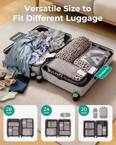 6 Set Compression Packing Cubes for Travel (6 Count)