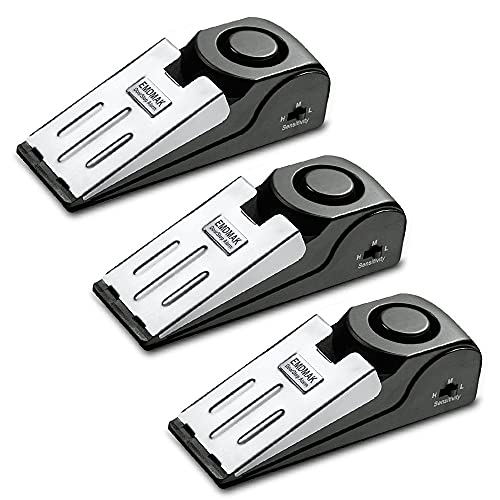 Door Stop Alarm with 120DB Siren Door Stop for Home & Travel (3 Count)