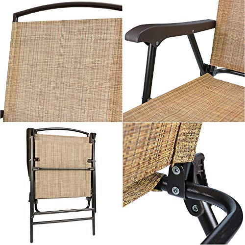 Patio Folding Chair Deck Sling Chair (2 Count)