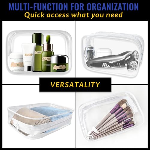 16 Pieces Clear Makeup Bags Bulk (16 Count)