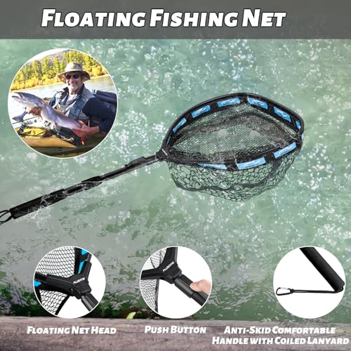 Fishing Net Fish Floating Landing Net with Handle